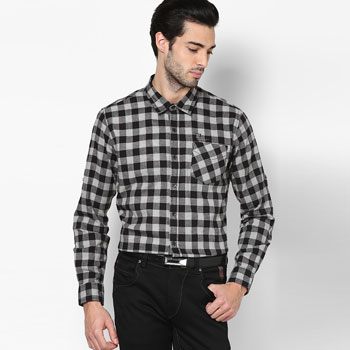 Checked Black Casual Shirt
