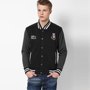 Solid Black Sweat Jacket