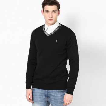 Black V Neck Sweater