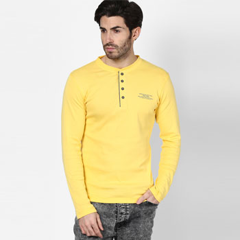 Solid Gold Henley T-Shirt