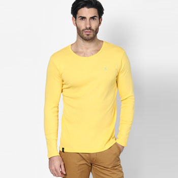 Solid Gold V-Neck T-Shirt