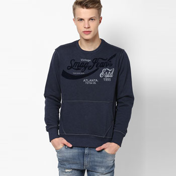 Solid Navy Blue Sweatshirt