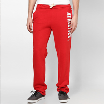 Solid Red Track Pants